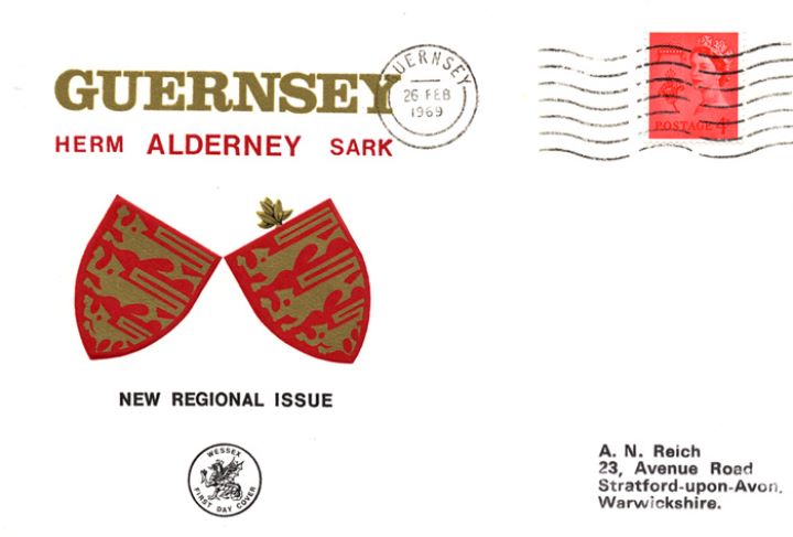 Guernsey 4d Red, Coats of Arms