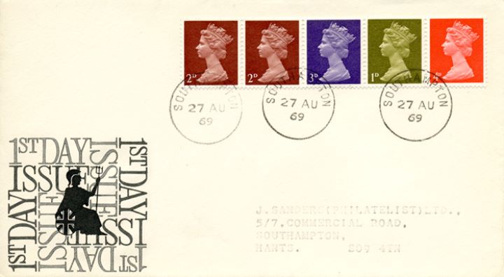 Machins: 1s Se-tenant Stamp Coil, Britannia