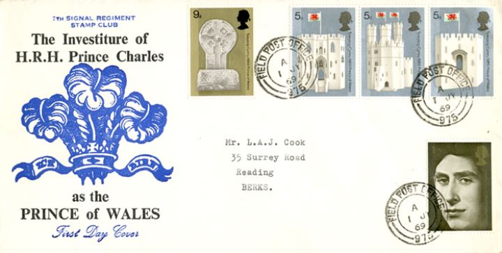 Prince of Wales Investiture, 7th Signal Reg Stamp Club