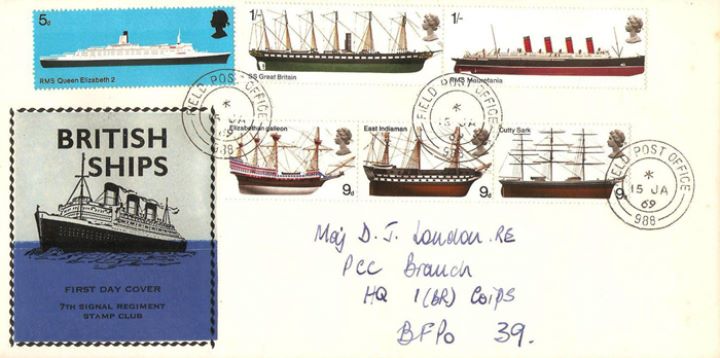 British Ships, 7th Signal Regiment Stamp Club