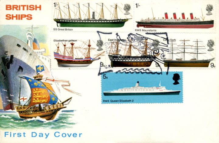 British Ships, Ocean Liner and Galleon