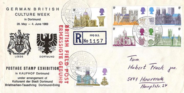 British Cathedrals, German British Culture Week - with overprint