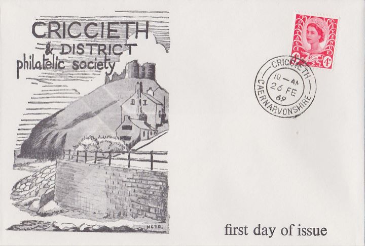 Wales 4d Red, Criccieth Philatelic Society