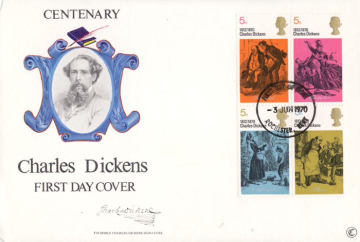 Literary Anniversaries 1970, Dickens Portrait