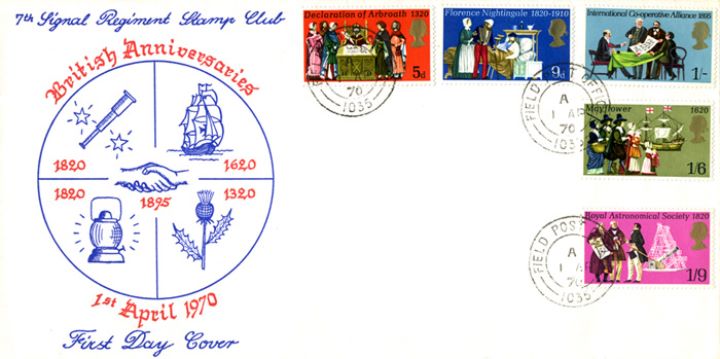 General Anniversaries 1970, 7th Signal Regt Stamp Club