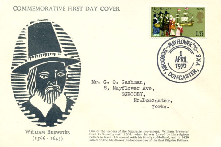 General Anniversaries 1970, William Brewster - One of the Pilgrim Fathers