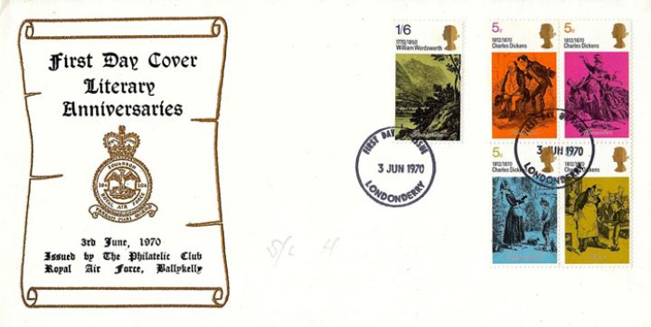 Literary Anniversaries 1970, RAF Ballykelly Philatelic Club