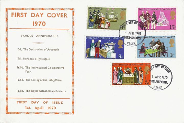 General Anniversaries 1970, Text and Border