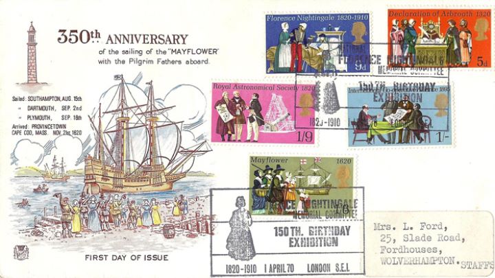 General Anniversaries 1970, Sailing of the Mayflower