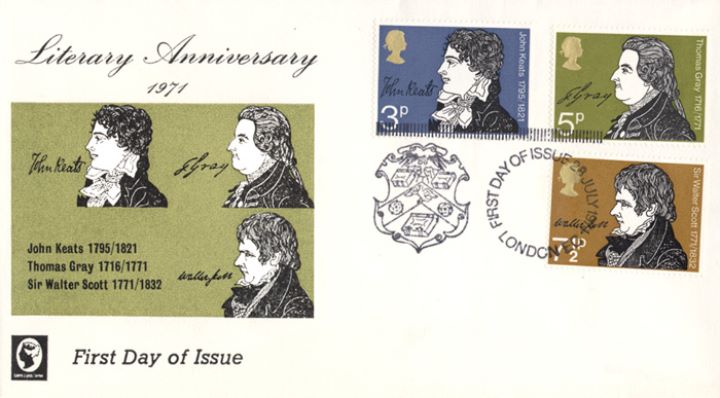 Literary Anniversaries 1971, Keats, Gray & Scott