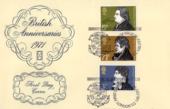 Literary Anniversaries 1971, British Anniversaries