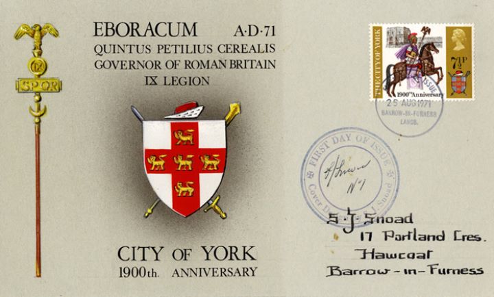 General Anniversaries 1971, Arms of the City of York