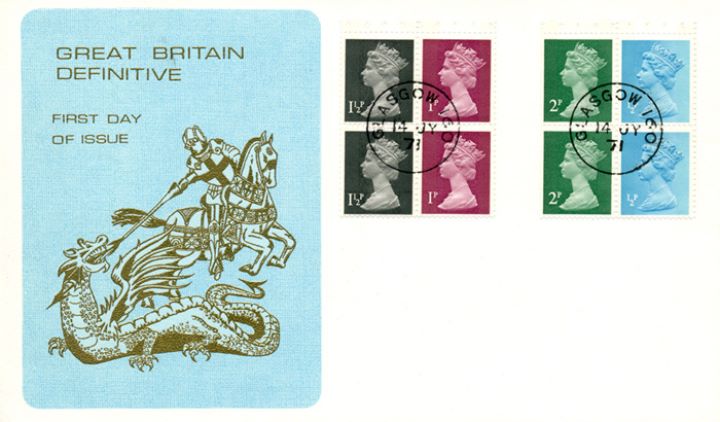 Stitched: New Design: 10p Pillar Boxes 2 (1856) H, St. George & the Dragon