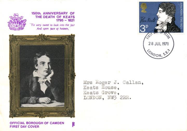 Literary Anniversaries 1971, Camden Official Cover