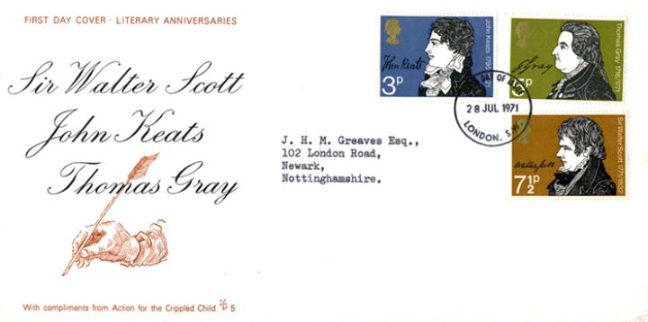 Literary Anniversaries 1971, Hand and Quill