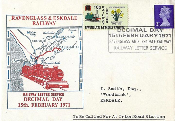 Machins: Decimal Values, Railway Letter Service - Decimal Day