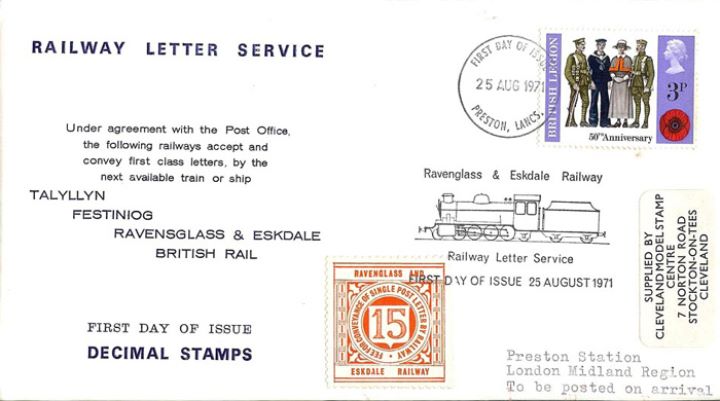 General Anniversaries 1971, Railway Letter Service