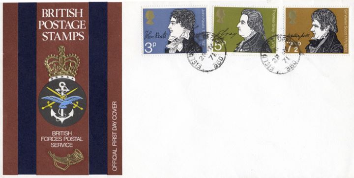 Literary Anniversaries 1971, British Forces Cover