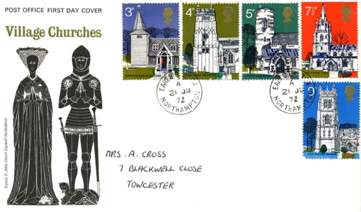 Village Churches, Earls Barton cds Postmark