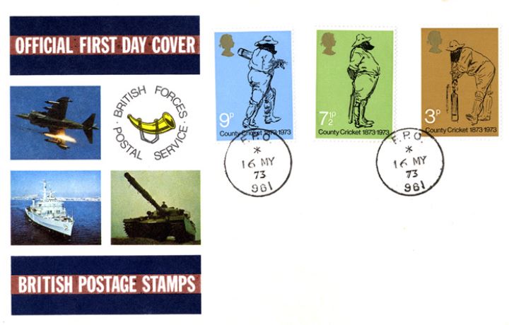 County Cricket Centenary, British Forces Postal Service