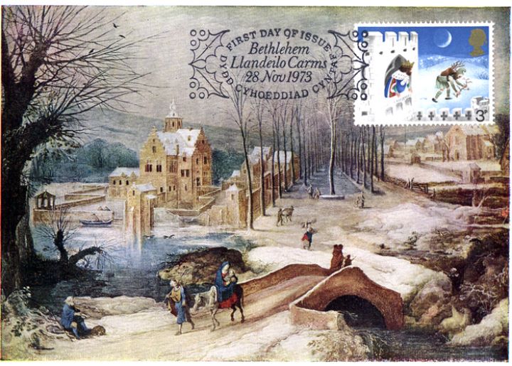 Christmas 1973, Winter Landscape - Postcard