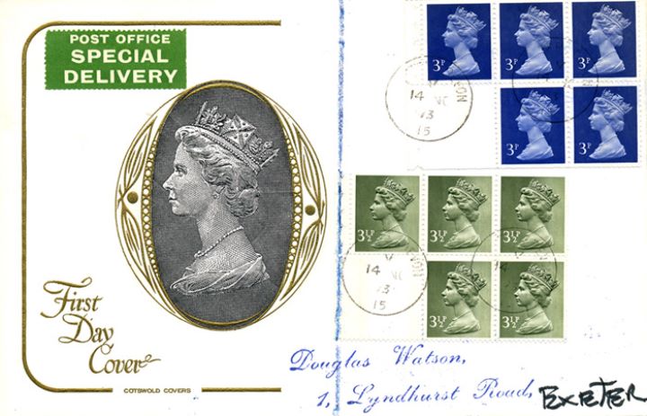 Stitched: New Design: 50p Canada Life (Moss-green), H M The Queen