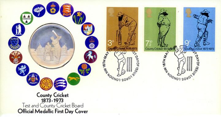 County Cricket Centenary, Medallic Cover