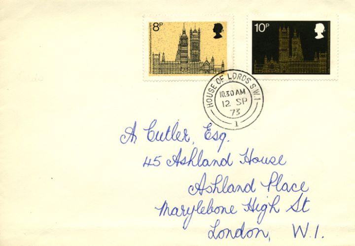 Parliament 1973, Lords Official Stationery