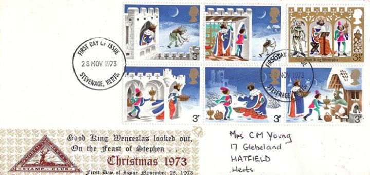 Christmas 1973, North Herts Stamp Club