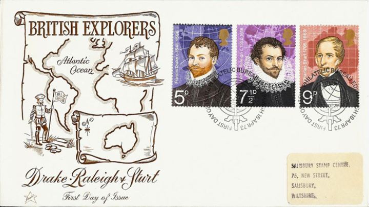 British Explorers, Ship and Map