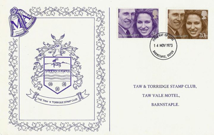 Royal Wedding 1973, The Taw and Torridge Stamp Club