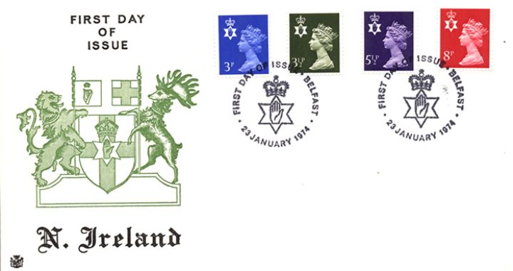 Northern Ireland 3 1/2p, 5 1/2p, 8p, Coat of Arms