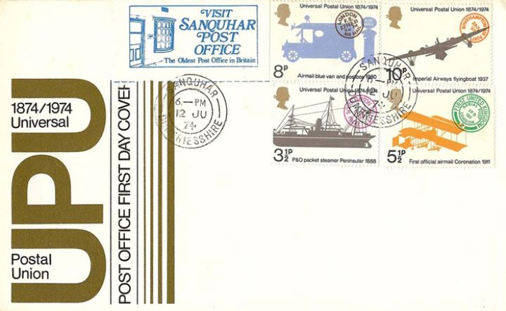 Universal Postal Union, Sanquhar Overprint