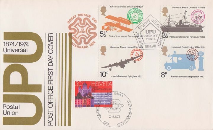 Universal Postal Union, Double Postmarked Basle