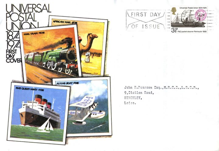 Universal Postal Union, Trains, Boats and Planes