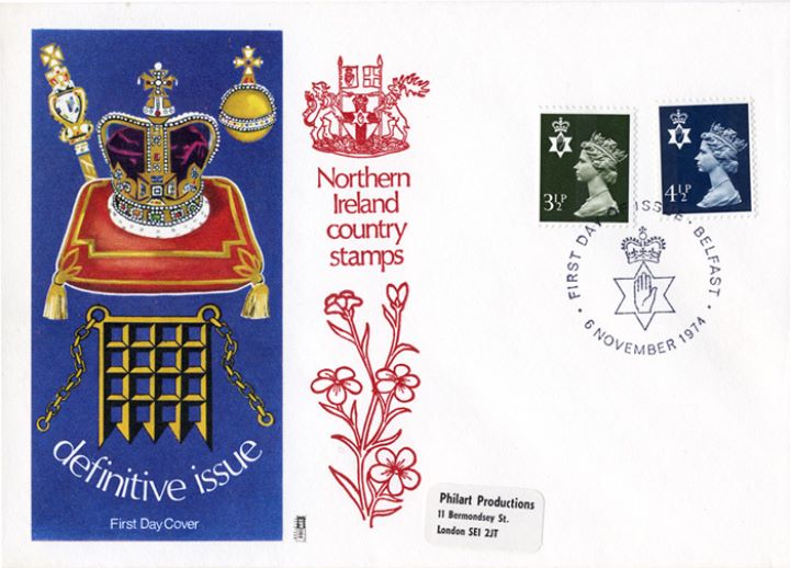 Northern Ireland 4 1/2p Dark Blue, Coronation Regalia