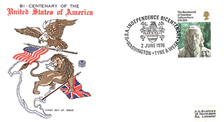 USA Bicentenary: 11p, US Eagle & UK Lion