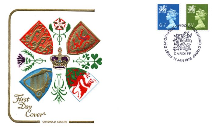 Wales 6 1/2p & 8 1/2p, Regional Coats of Arms & Emblems