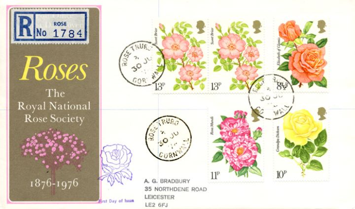 Roses 1976, Rose cds Postmark