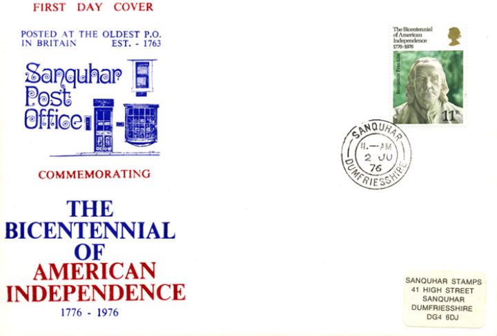 USA Bicentenary: 11p, Britain's Oldest Post Office