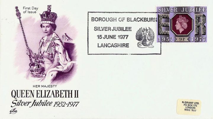 Silver Jubilee:  9p, Queen with Orb and Septre