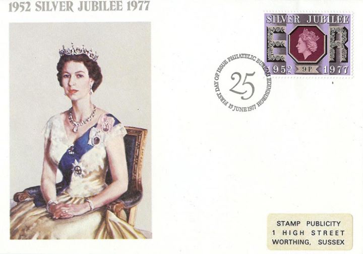 Silver Jubilee:  9p, H M The Queen