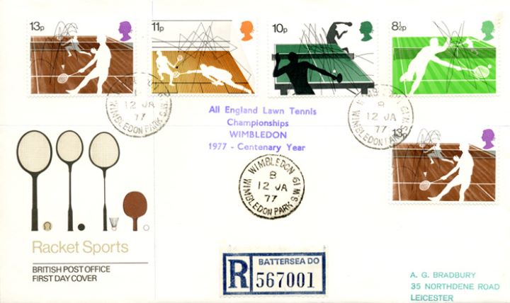 Racket Sports, Wimbledon cds Postmark