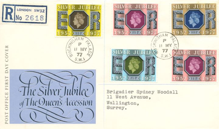 Silver Jubilee, Buckingham Palace cds postmark