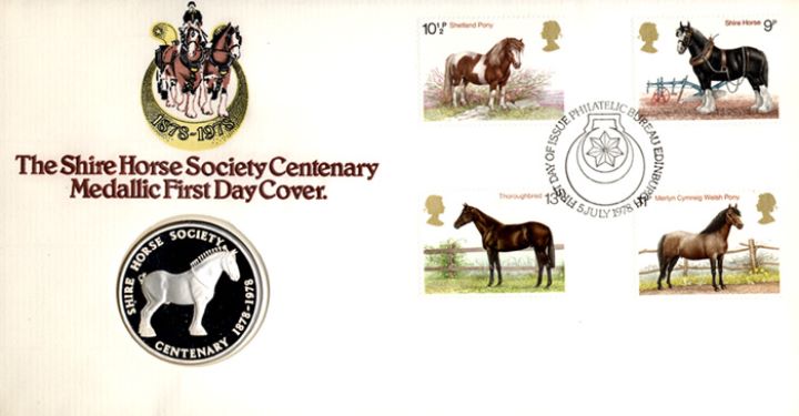 Shire Horse Society, Medallic First Day Cover