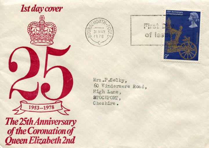 Coronation 25th Anniversary, 25th Anniversary | First Day Cover / BFDC