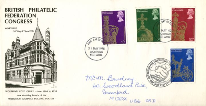 Coronation 25th Anniversary, British Federation Philatelic Congress