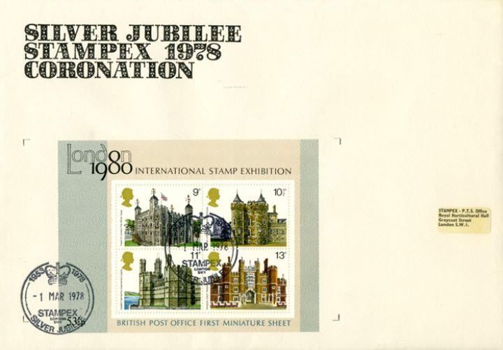 Historic Buildings: Miniature Sheet, Stampex 1978