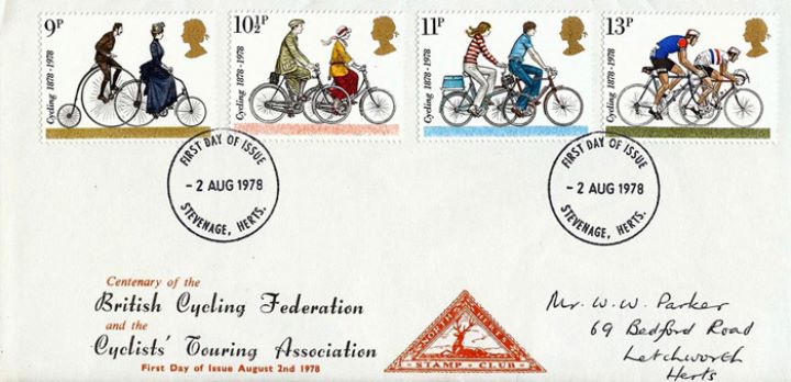 Cycling Centenaries, North Herts Stamp Club