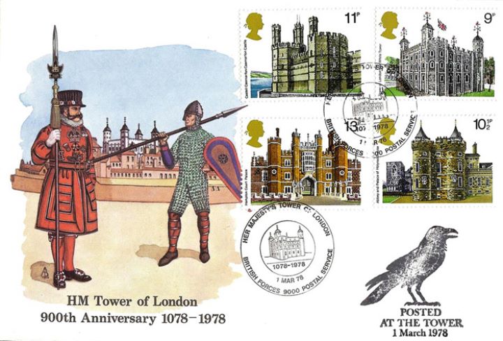 Historic Buildings: Stamps, Raven Cachet